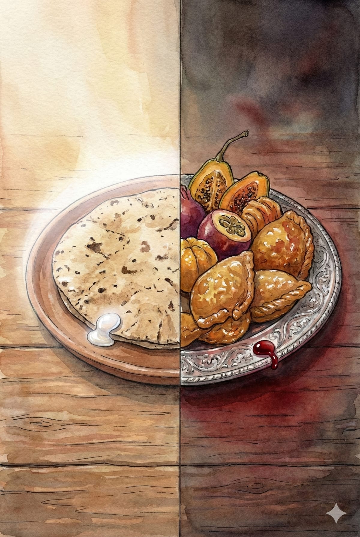 Abstract representation of simple living and honest work