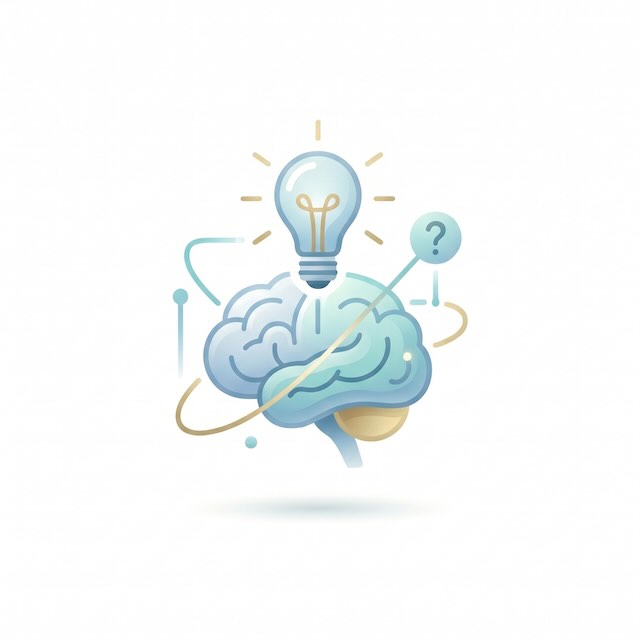 Brain with lightbulb — test your knowledge